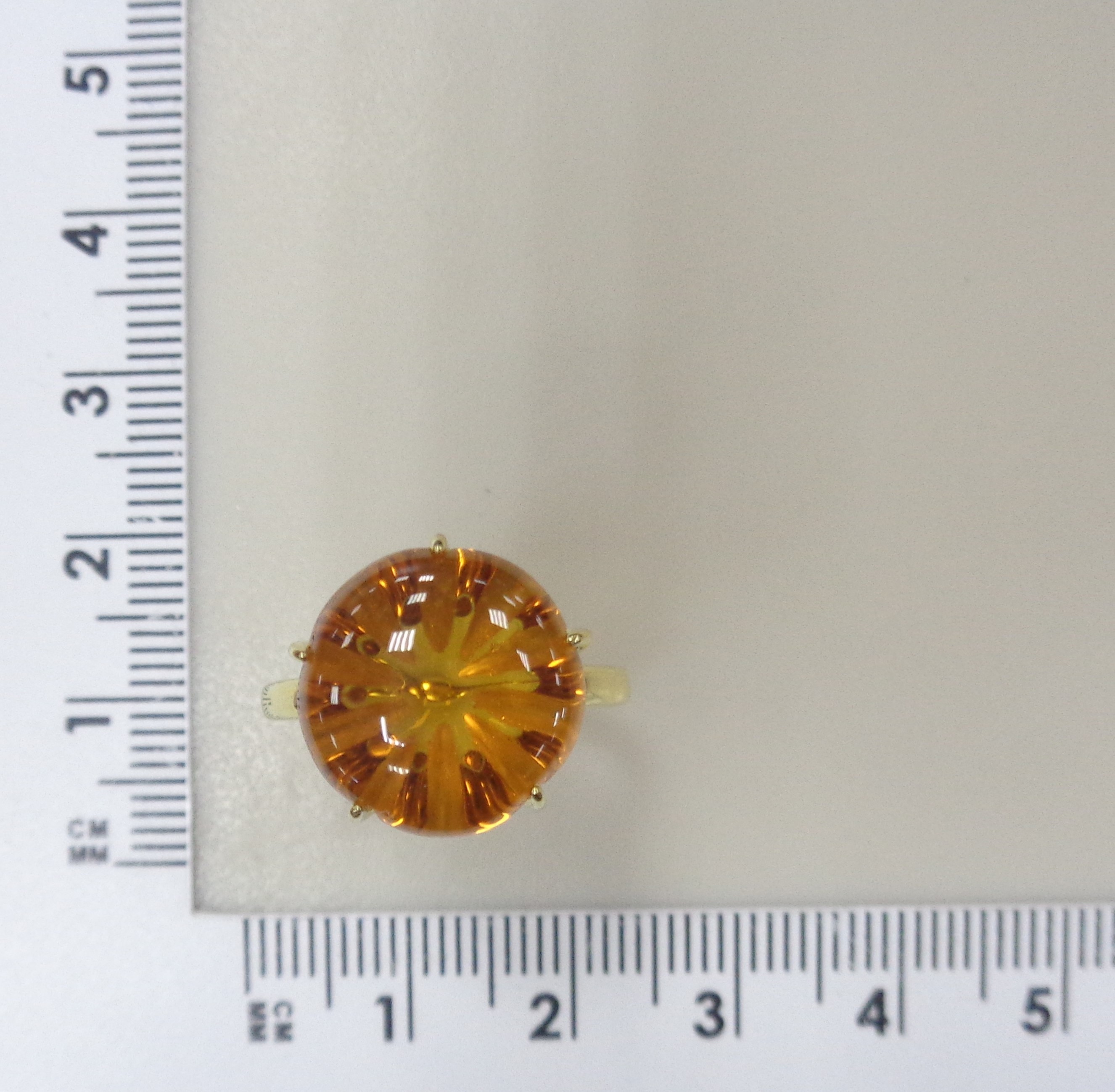 Серебряное кольцо с цитрином